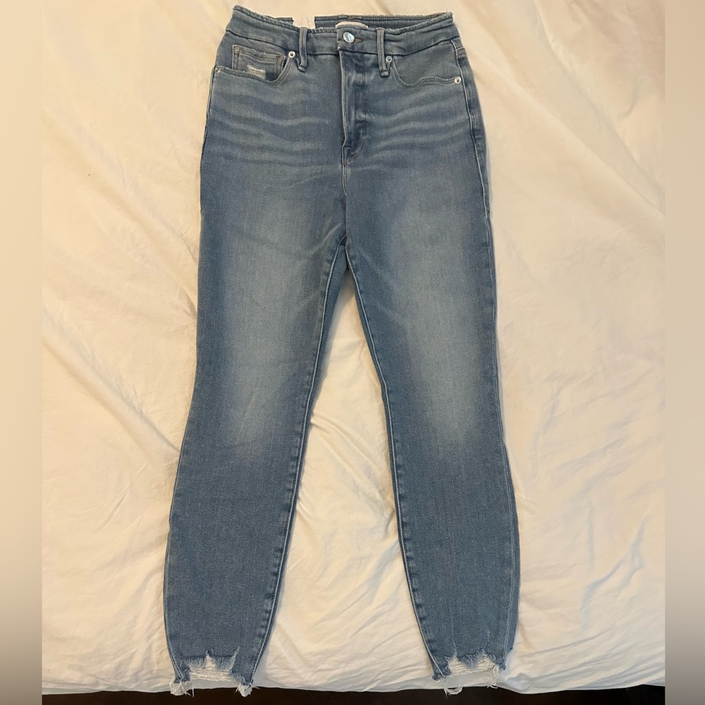 GOOD WAIST CROP W/ CHEWED HEM